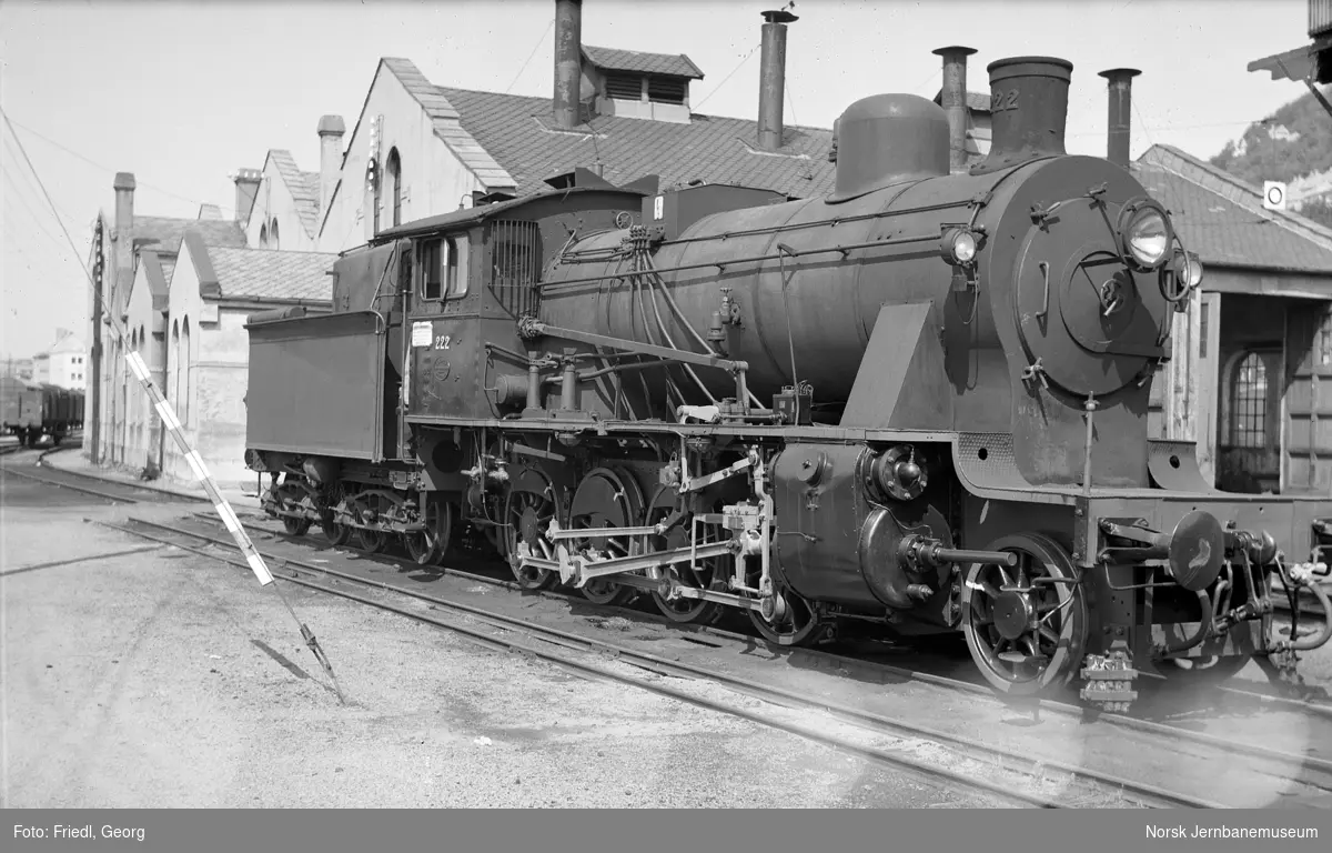 Damplokomotiv type 24b nr. 222 på Verkstedet Kronstad etter mellomrevisjon