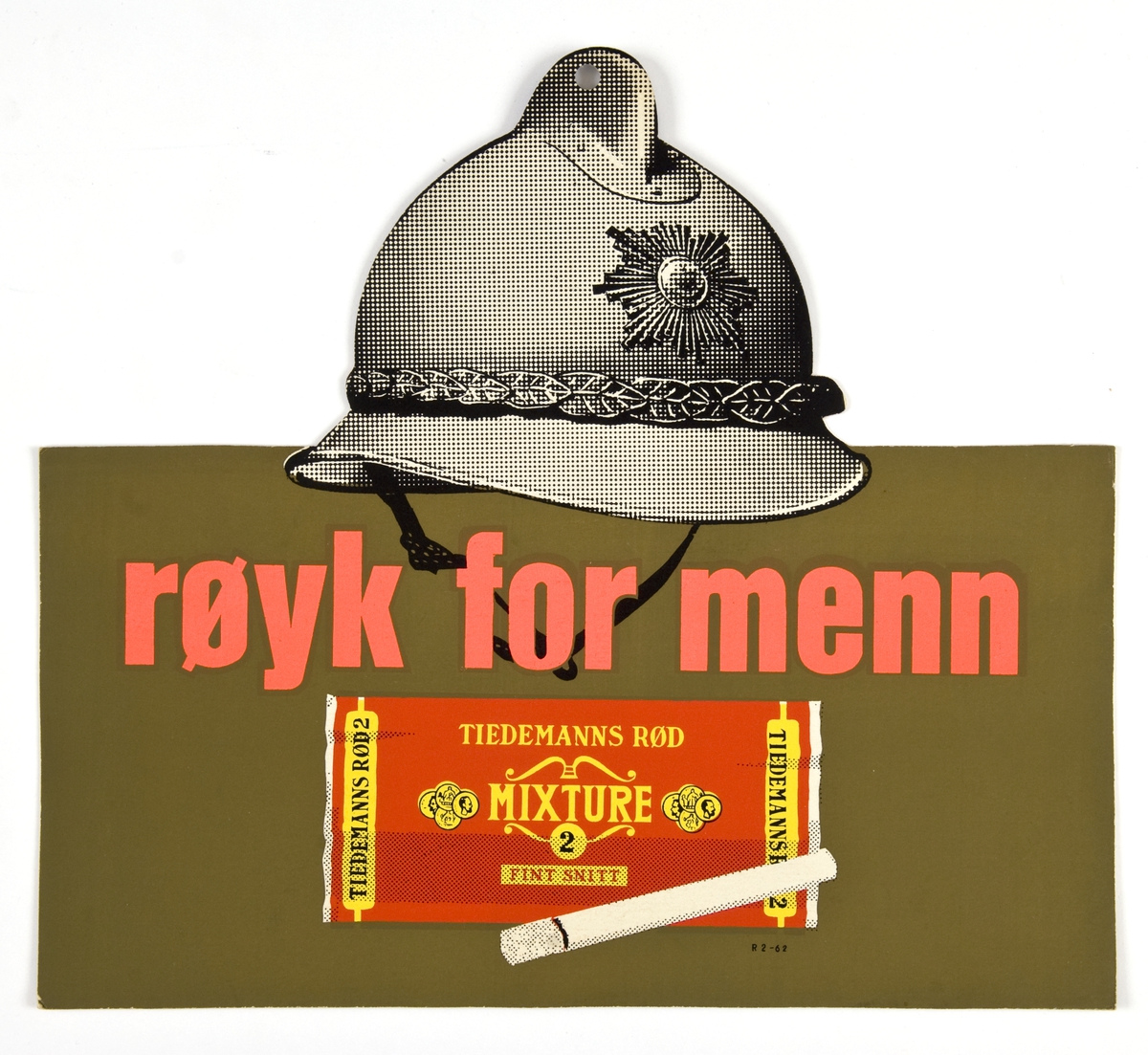 Reklameskilt for Tiedemanns Rød tobakk.