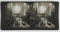 Stereoskopi. Interiør i York Minster-katedralen, York, Engla