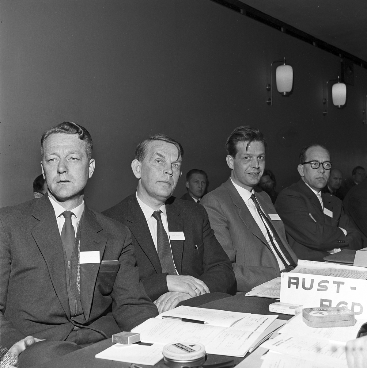 Serie. Fra partiet Venstres landsmøte. Fotografert april 1961.