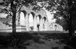 Domkirke-ruinene på Hamar. Fotografert høsten 1948.
