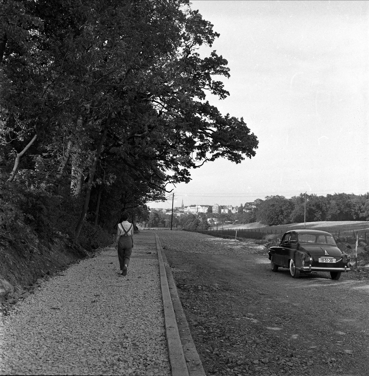 Bil på vei. Juli 1959.