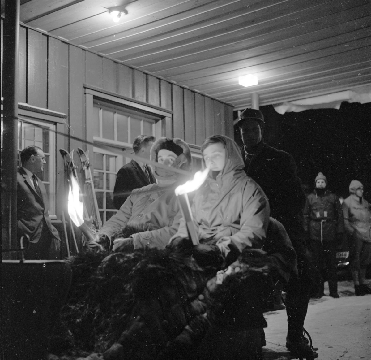 Golå Høyfjellshotell, turister på fjellet, Sør-Fron 23.08.1961