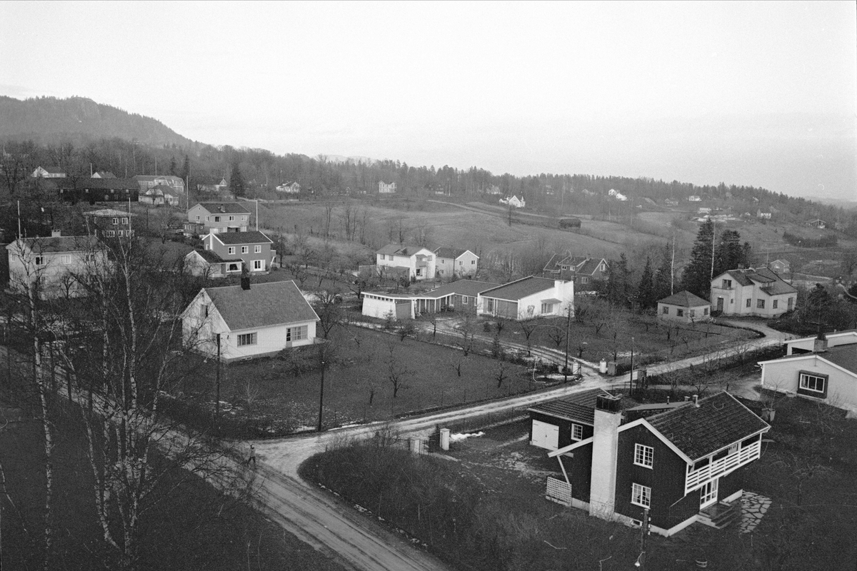 Kommunereportasje fra Asker, desember 1964. Utsikt fra rådhuset.