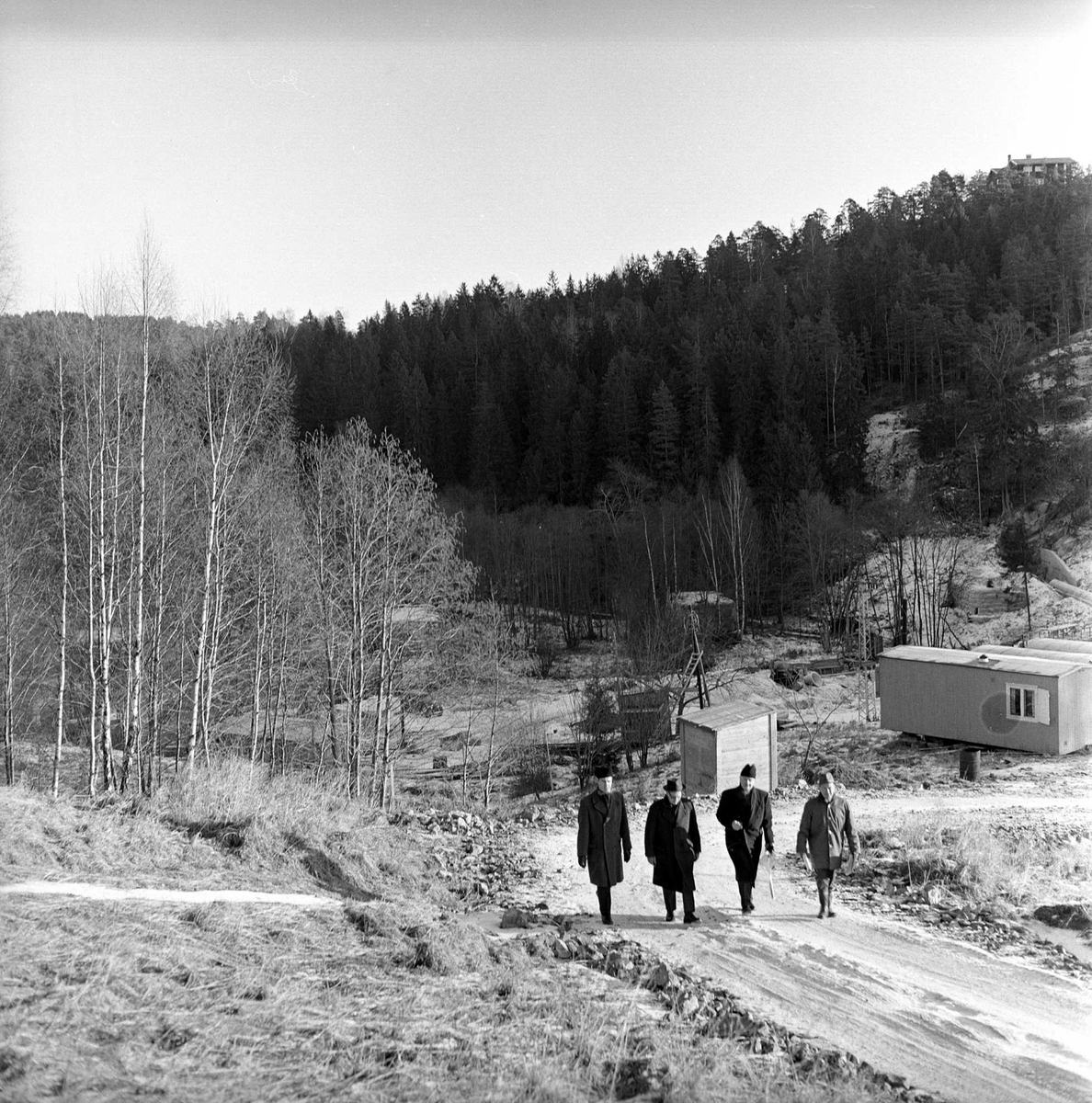 Bekkelaget, Oslo, januar 1964. Renseanlegg. 