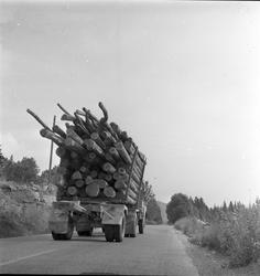 Overlesset tømmerbil, 1. august 1962.