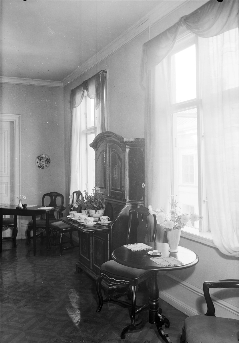 Kajsas Kafferum, Drottninggatan 10, Uppsala. Interiör september 1938
