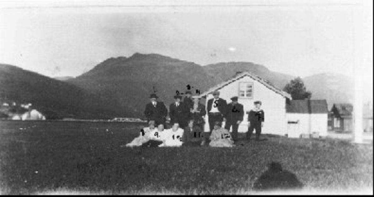 Våningshus, gruppebilde.