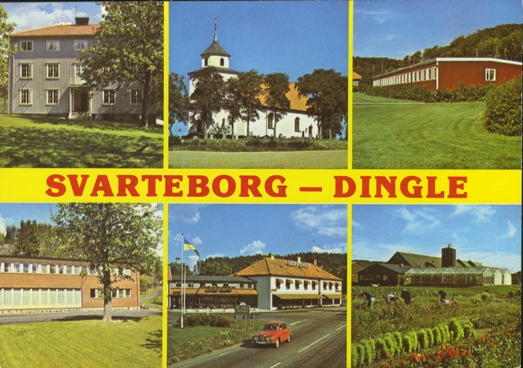 "Svarteborg-Dingle". "Kyrkan och värdshuset "Kung Rane" samt bilder från Dingle Lantbruksskola".