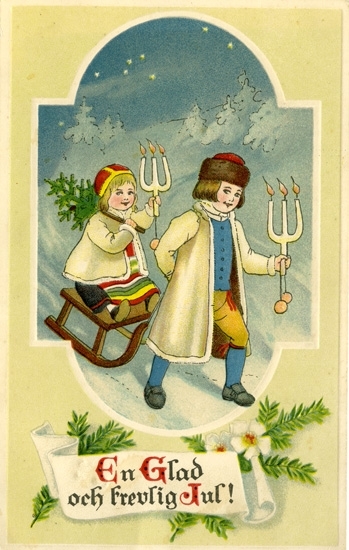 Notering på kortet: En Glad och trevlig Jul.