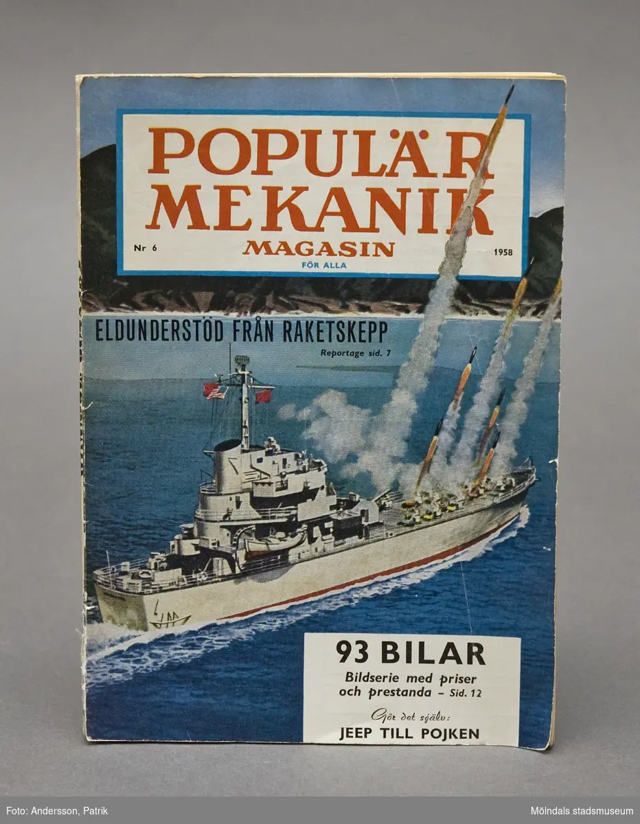 Populär Mekanik magasin, Nr 6 1958. Svenska upplagan av Popular Mechanics Magazine. 