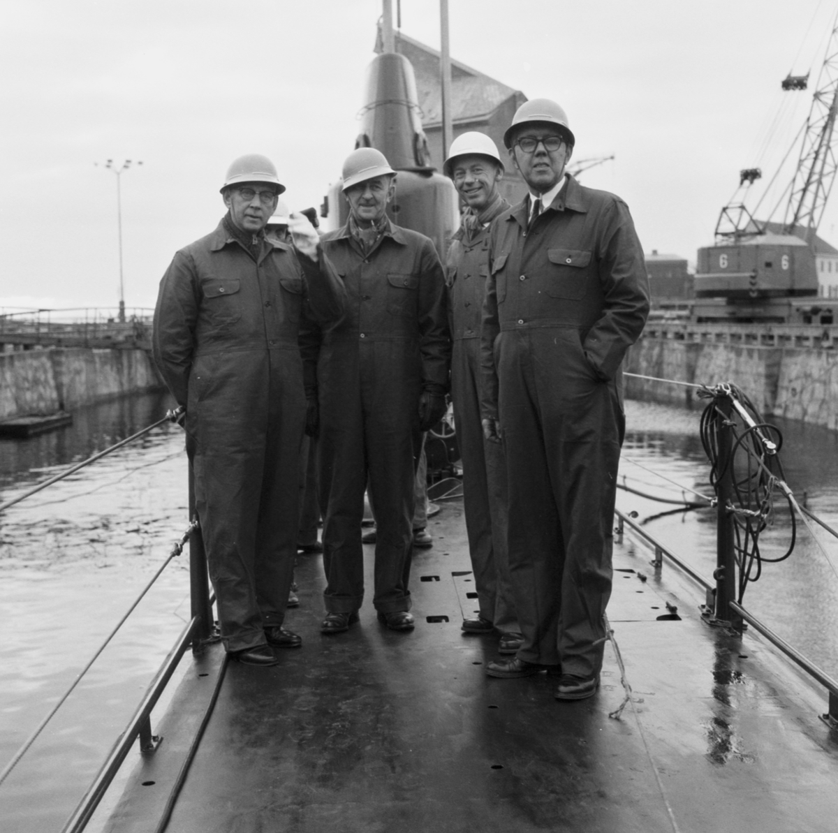 Ubåten Gripen besiktning personal från Kockums