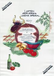 Illustrert aftenmeny fra Statfjordfeltet.

"I aften server