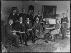 Borregaards orkester 1946, Sarpsborg. Flygel av merke Steinw