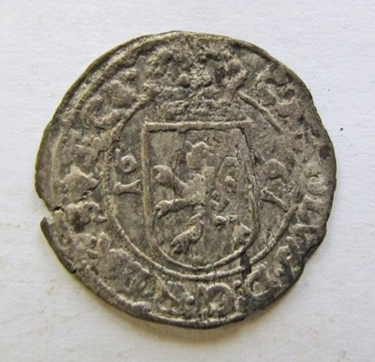 Karl XI, 1 öre silvermynt. Präglat i Reval (Tallin) 1667.