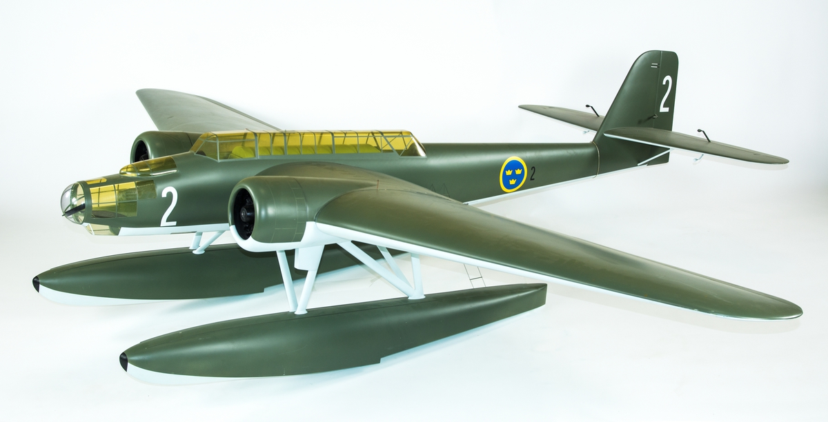 Flygplansmodell av T 2 Heinkel 115. Skala 1:6.