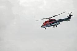Helikopter går inn for landing på Valhall QP.