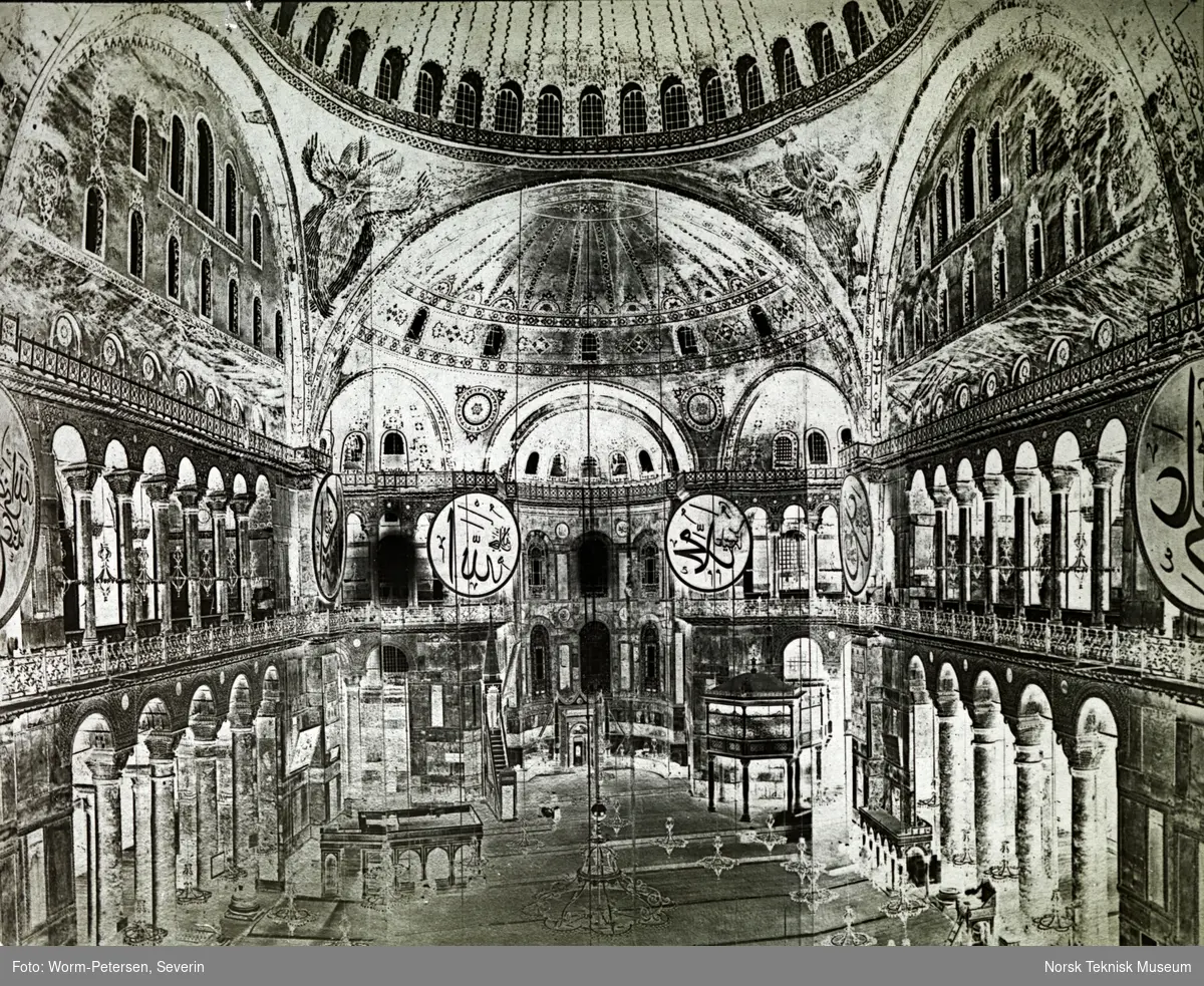 Dias: Tyrkia: Sofiamoskeen, interiør. Constantinopel