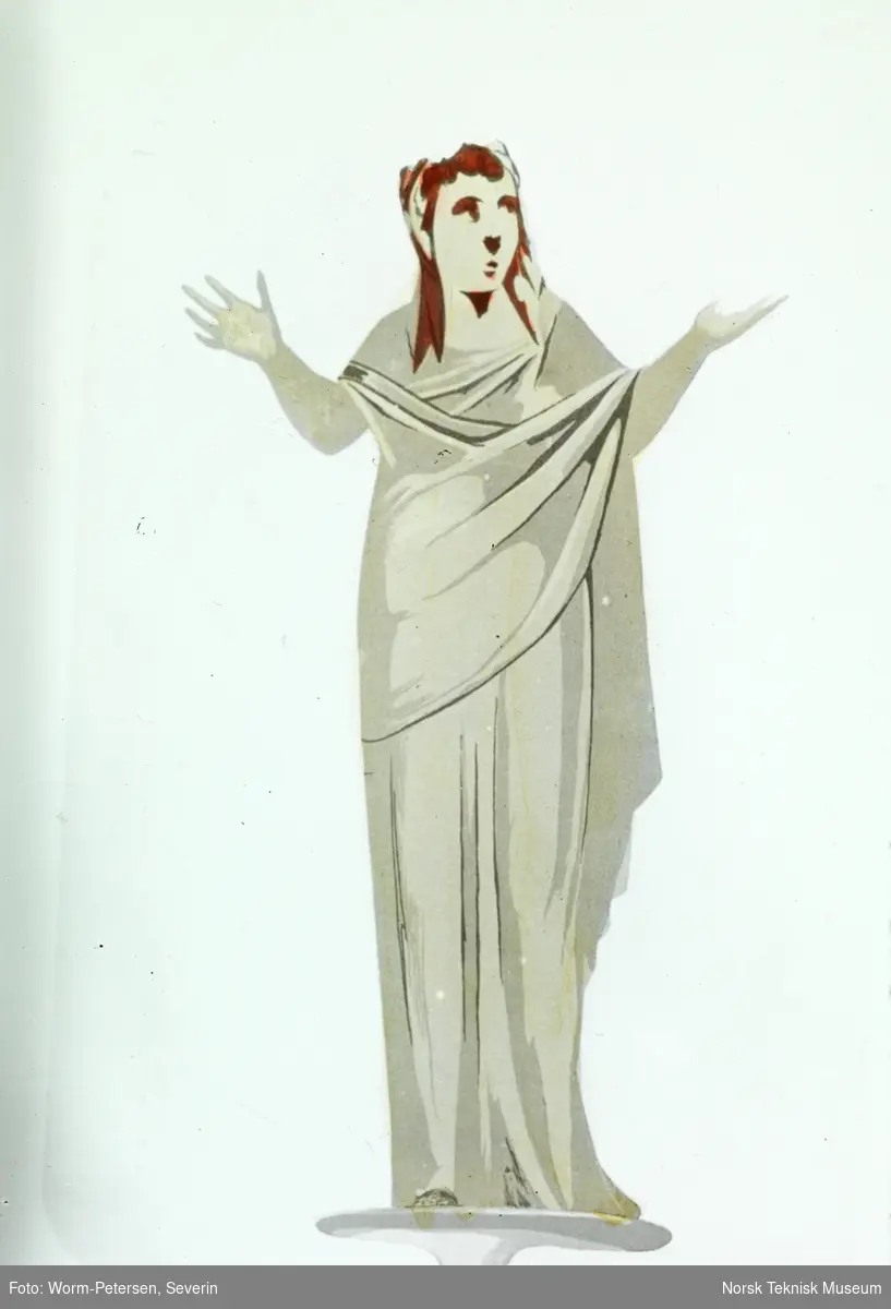 Dias: Rom: Detalj af loftsmaleri, Jomfru Maria. Kallixtuskatakomben