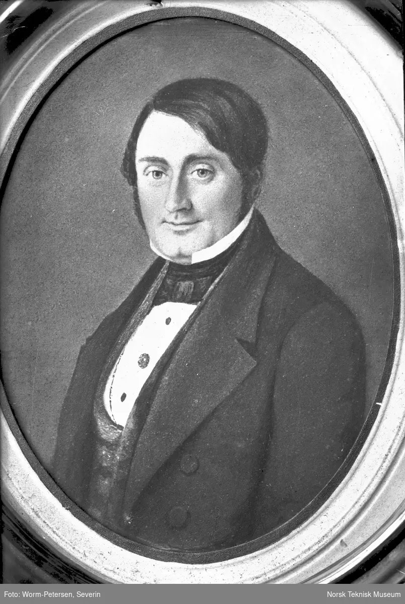 Portrett av mann etter maleri, bestilt av dr. Nykvist