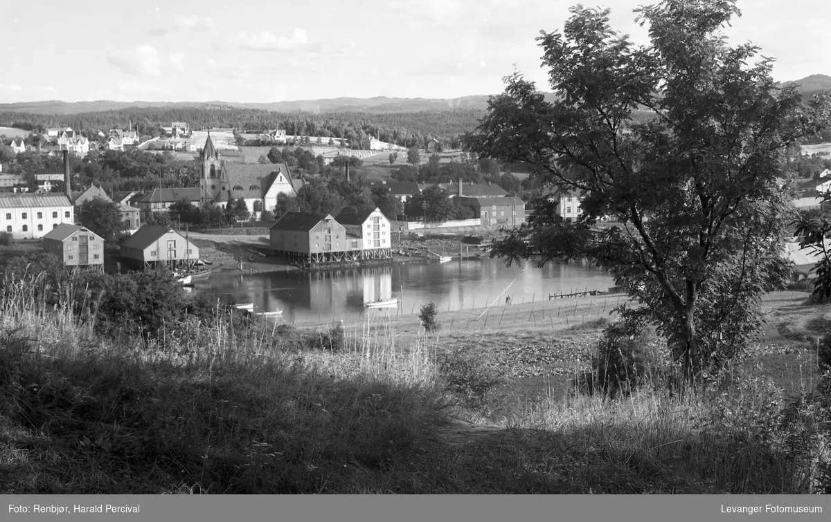 Utsikt til Levanger sentrum fra Nesset.