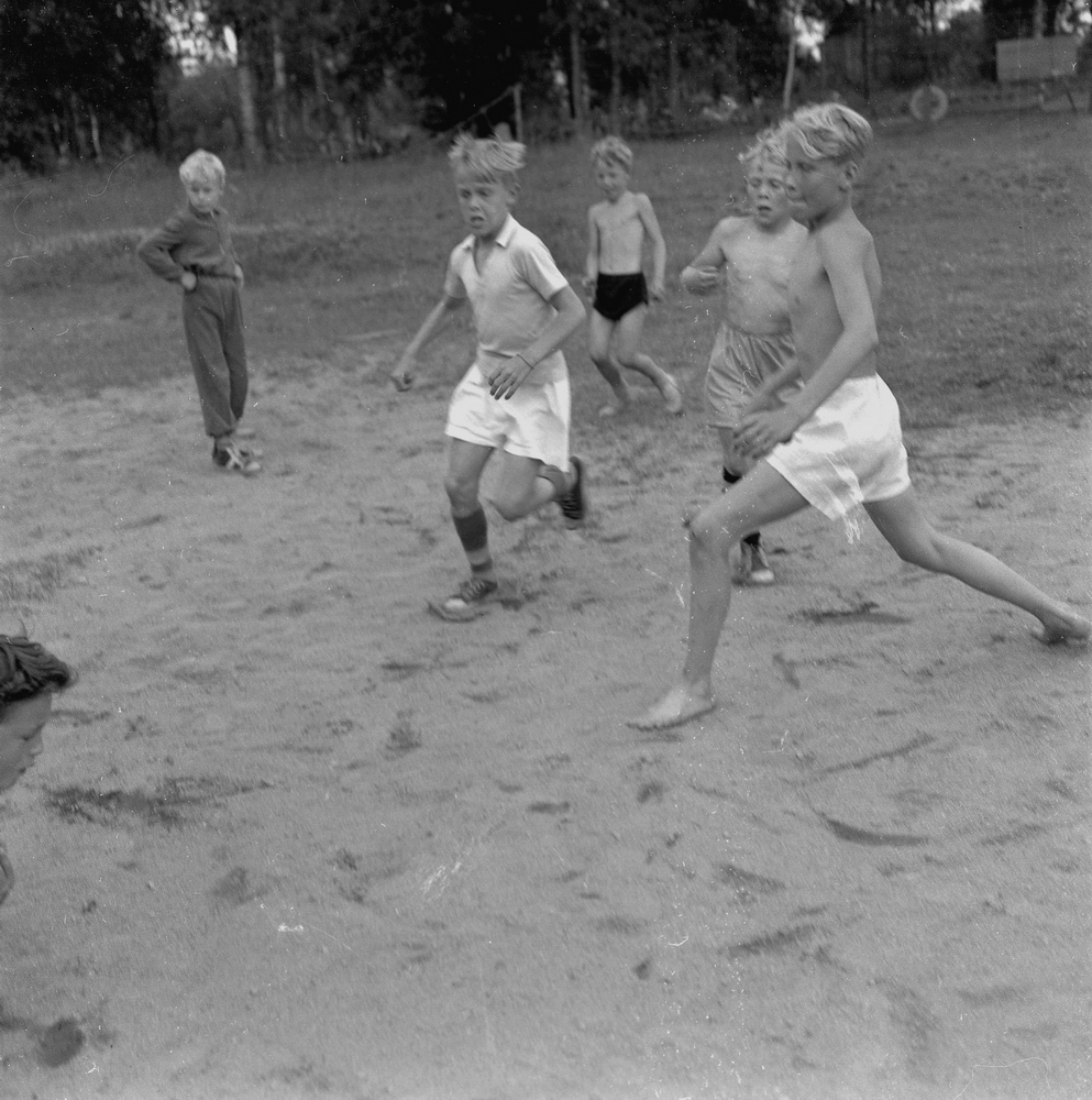 Pojkkoloni i Strömsnäs.
9 juli 1955.