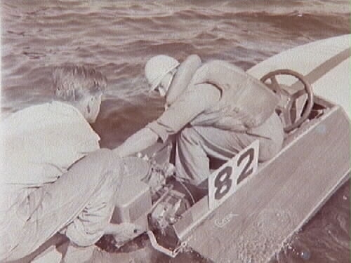 Motorbåtstävling, Norasjön 1947.