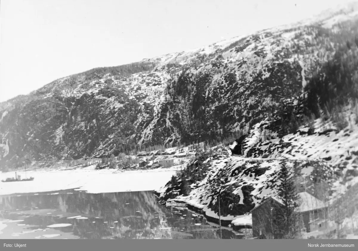 Jernbaneanlegget Mosjøen-Mo i Rana : traseen i Lauvvika, pel 5215