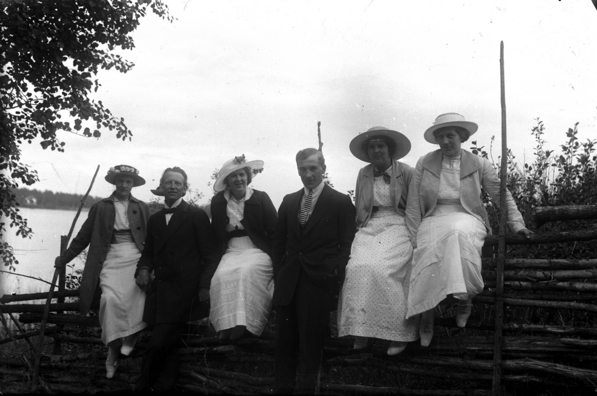 Grupp sex personer (några av kvinnorna givarens fastrar).