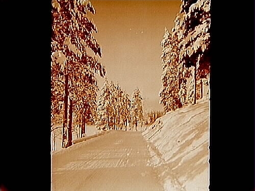 Landsvägen mellan Kil och Nora, vinterbild.
Beställningsnr: ER-353.