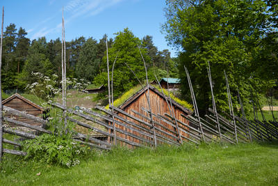 Hus fra Fjordane på Norsk Folkemuseum.. Foto/Photo