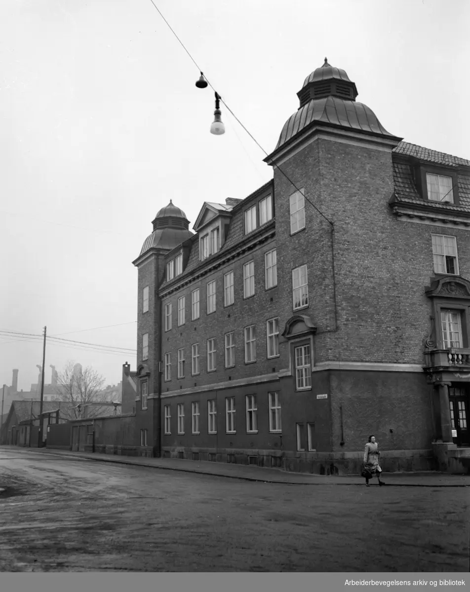 Helserådets desinfeksjonsanstalt i Heimdalsgata 14, april 1950
