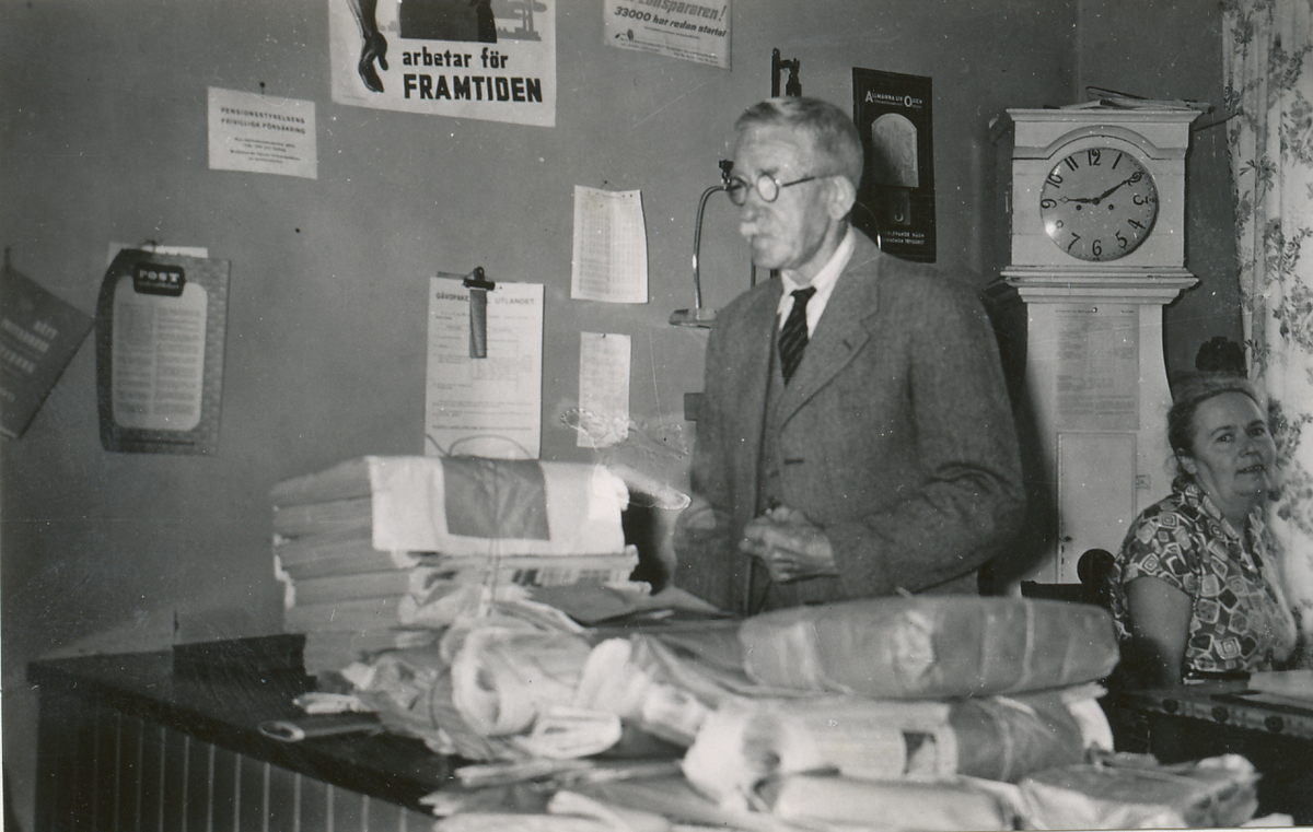 Poststationen Sunndals Ryr, interiör, 1954.