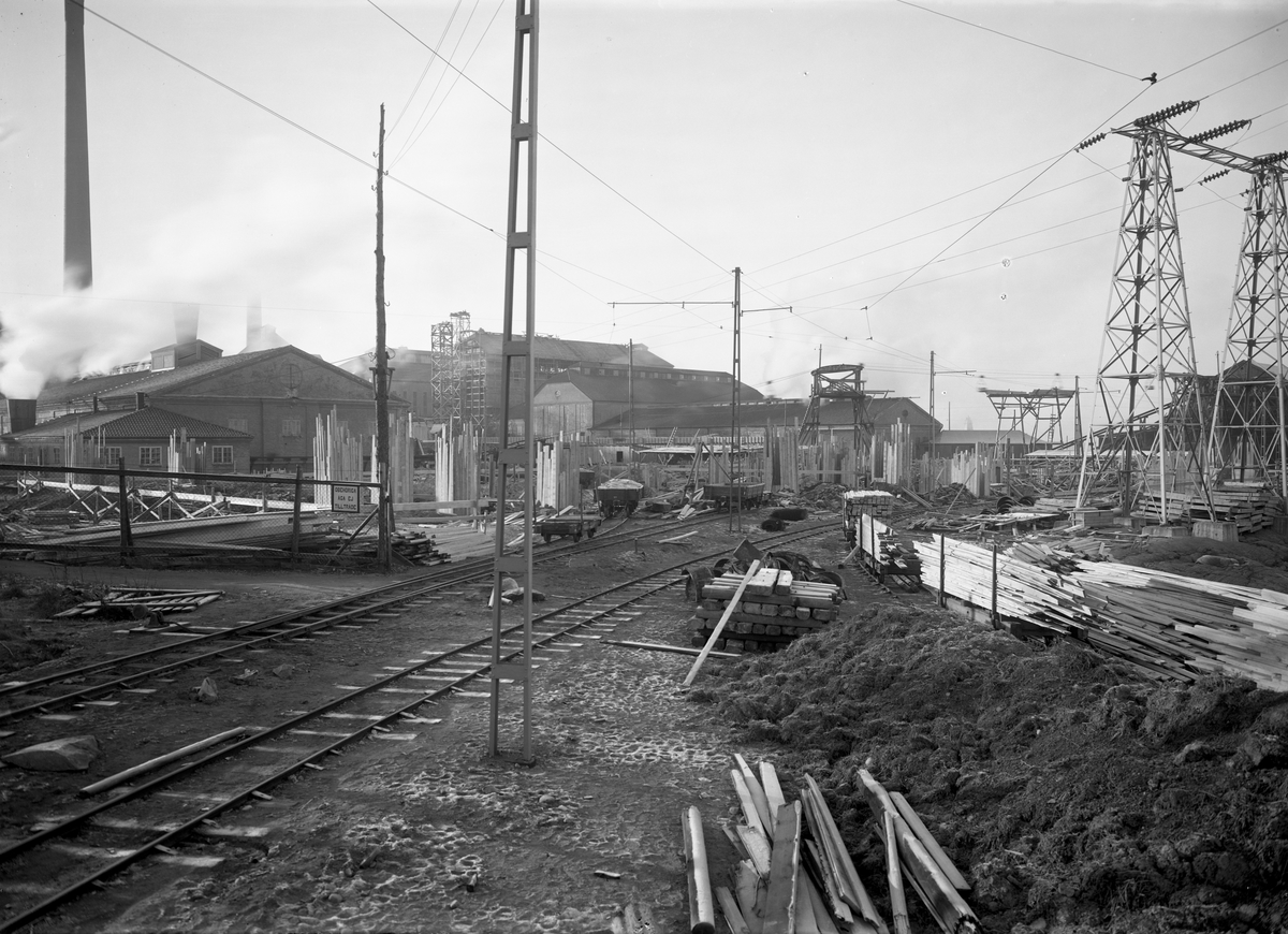Bilden togs för Armerad Betongs räkning vid Skoghallsverken den 1 november 1929.