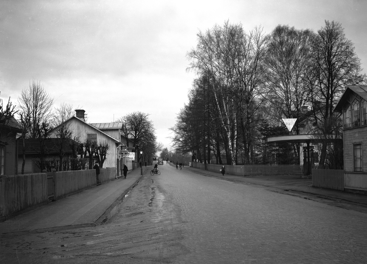 Nygatan norrut från hörnet av dåvarande Götgatan år 1938.