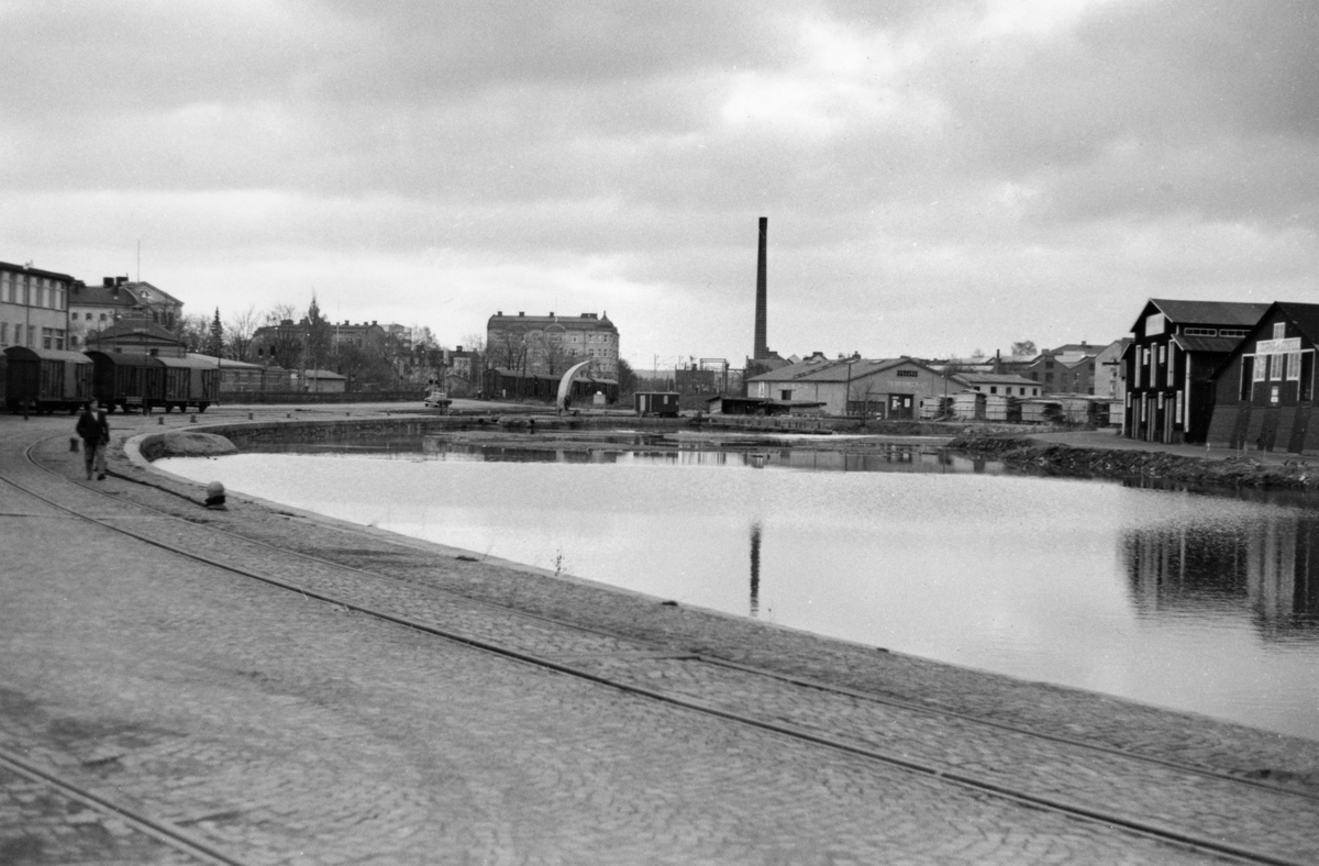 Den numera igenfyllda delen av Inre hamn den 16 oktober 1963.