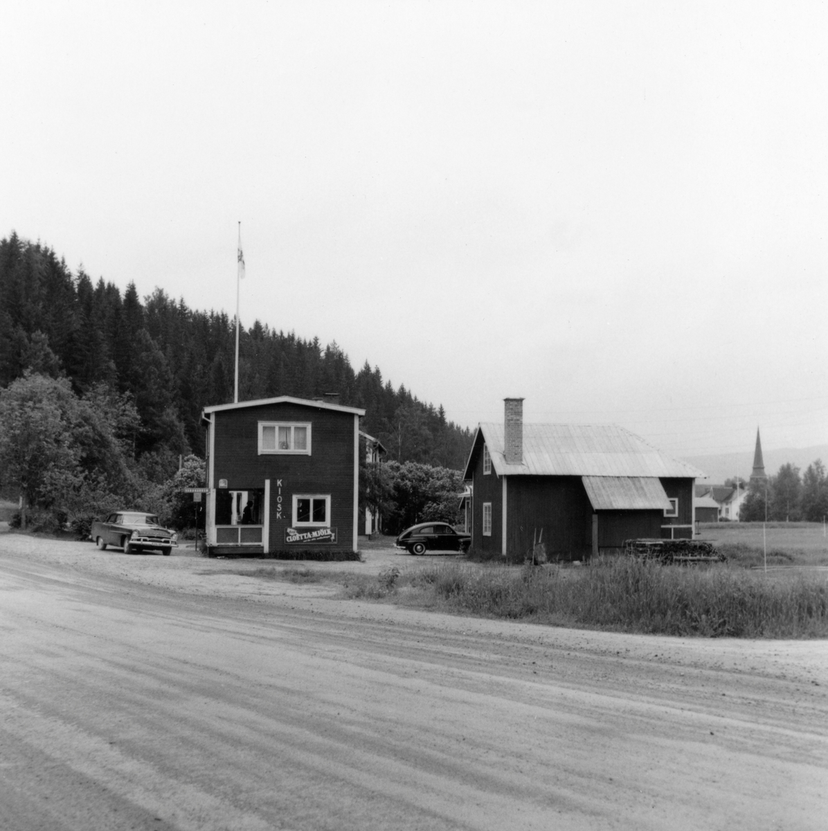 Stöllets busstation med kiosk och väntrum. Från slutet av 1950-talet. 