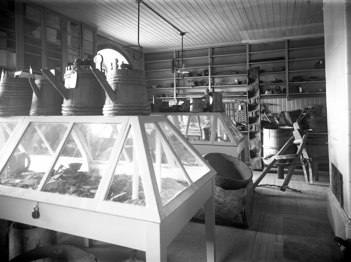 Före byggandet av Värmlands Museum på Sandgrund år 1929 disponerades lokaler i Gamla Gymnasiet med salar för biologi, fornminnen, finnkultur m m.