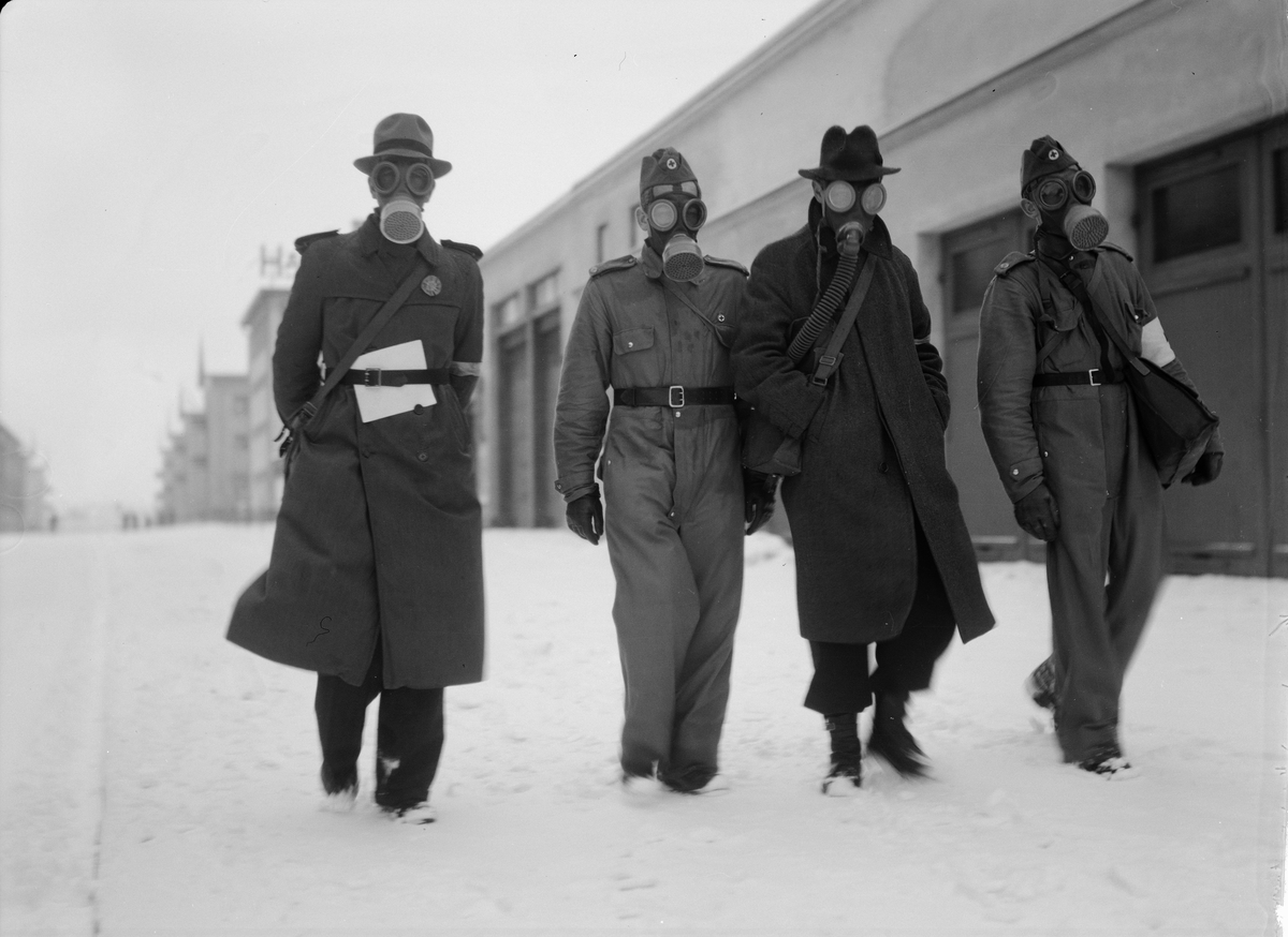 "Luftskyddsövningen utomordentligt realistisk" - Uppsala december 1942