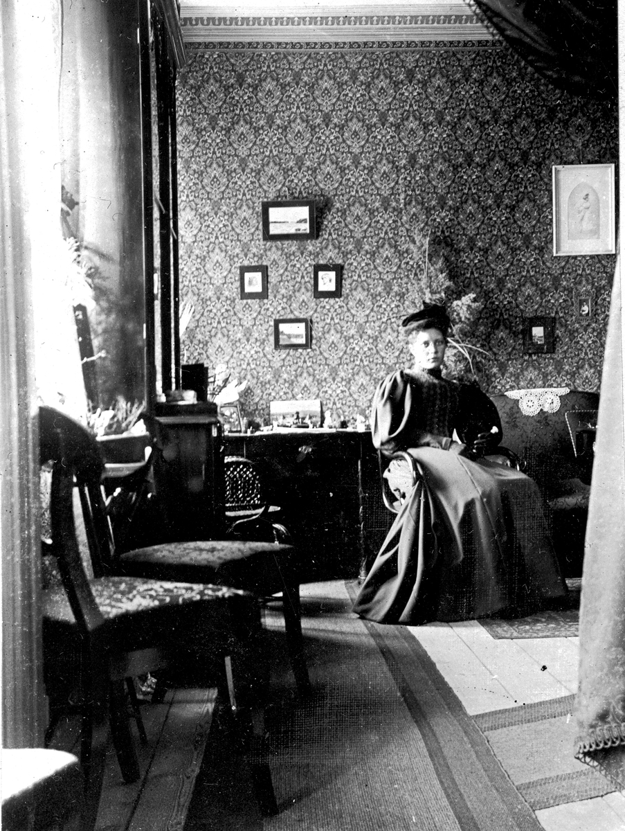 Farmor Maria Bergendahl 1896. Fotograf Alfred Bergendahl. Givare H Bergendahl.