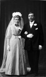 Brudeparet Ragna og Ludvig Karlsen. Ragna Ingerda Karlsen, f