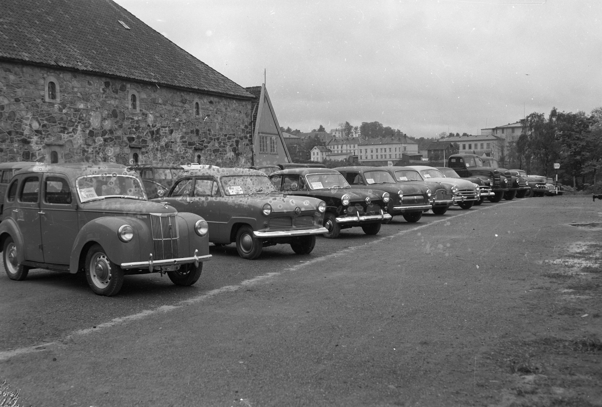 Bilutstillingen på ytre Kongsgård 1953.