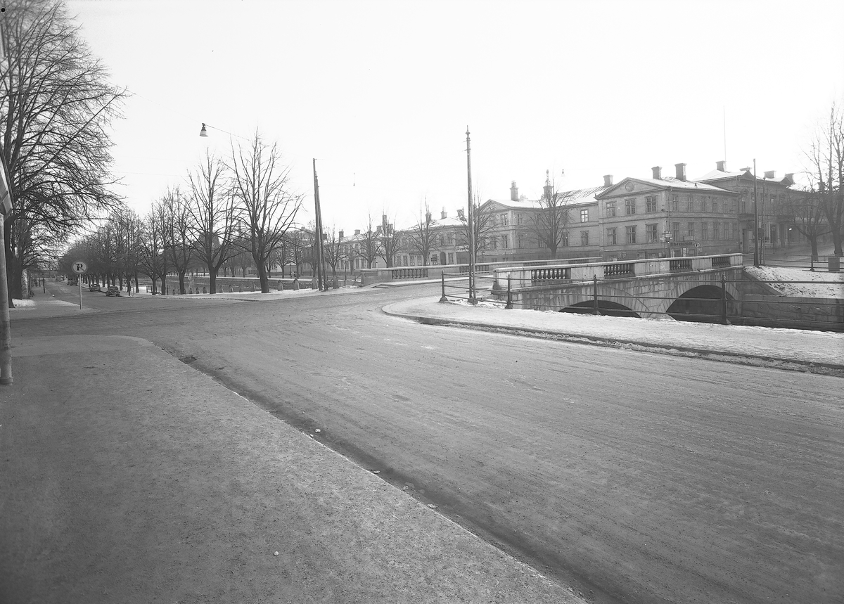 Den 9 januari 1955. Kungsbron. Norra Strandgatan.