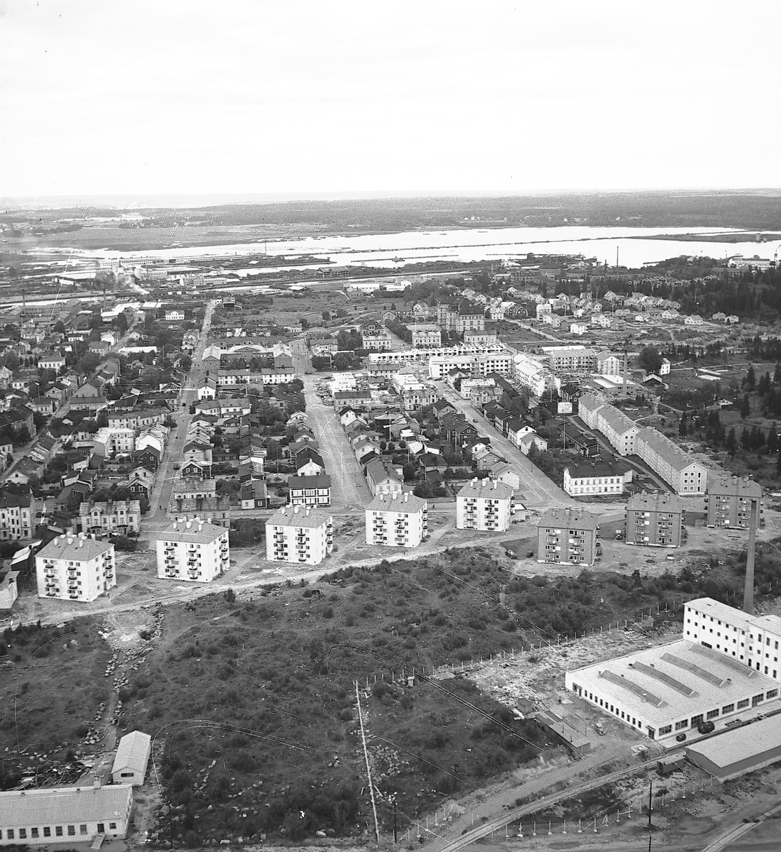Flygbild över Brynäs. År 1940.





