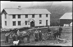 Landbruksarbeidere på gården Butli i Norddalen ca. 1909