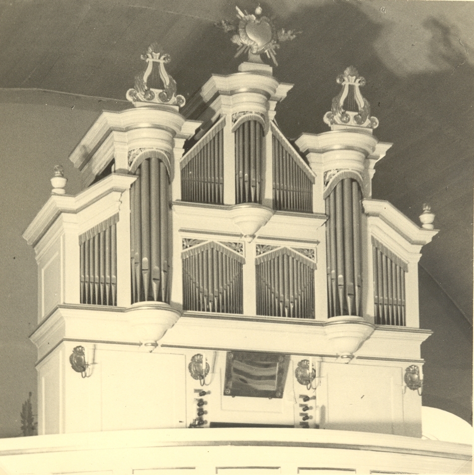 Loftahammar kyrkas orgel, byggd 1767 av Lars Wahlberg.