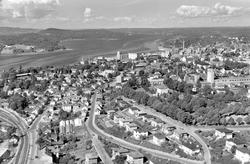 Flyfoto fra Moss sentrum  30. juli 1961.