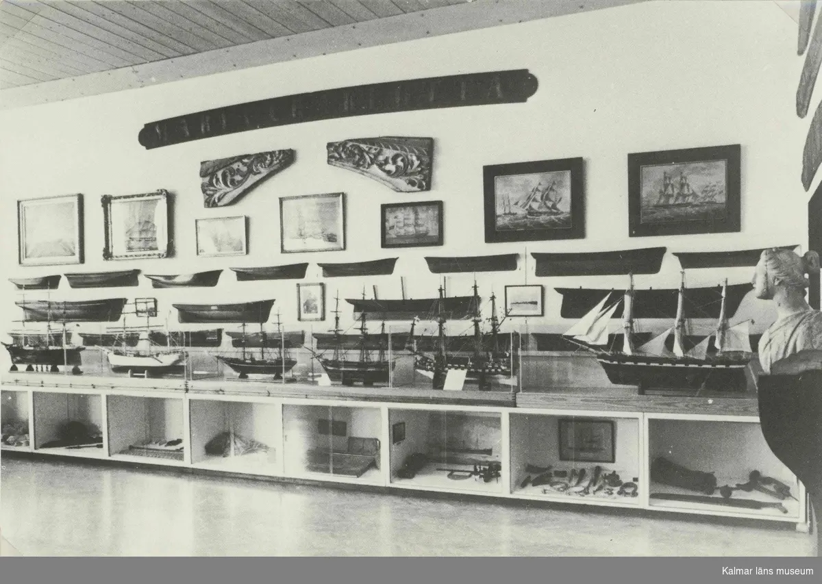 Utställning med fartygsmodeller på Kulbackens museum i Västervik.