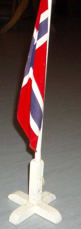 Det norske flagget. Bordflagg.
