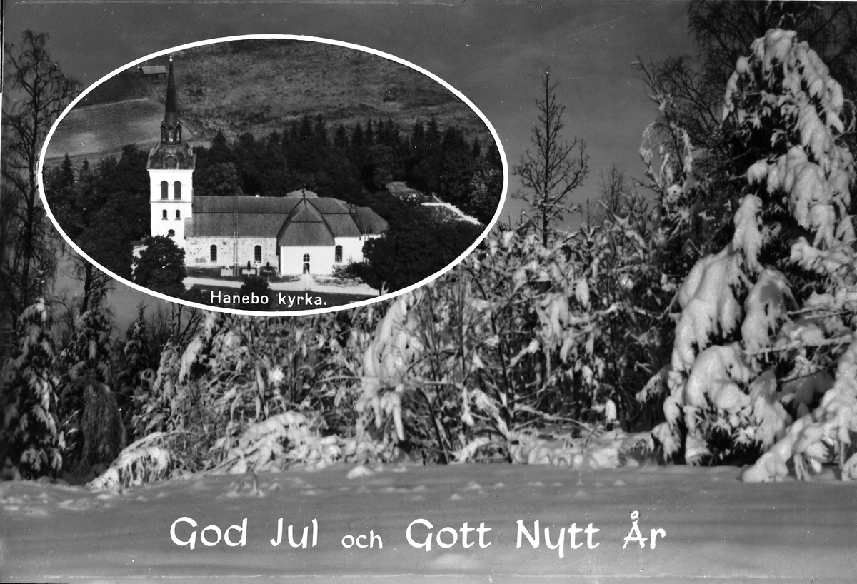 "God Jul och Gott Nytt År" Hanebo, Hälsingland Länsmuseet